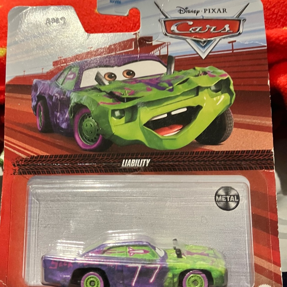 Disney Pixar Cars Liability Toy Car - Green and Purple